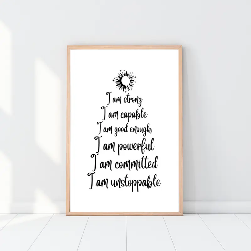 I Am Strong Capable Unstoppable Print