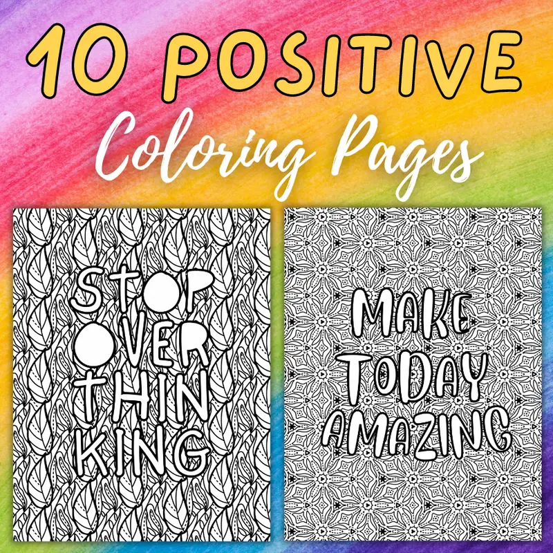 10 Positive Coloring Pages