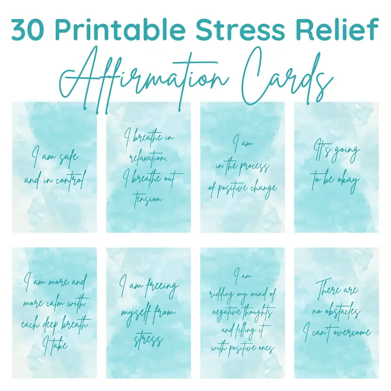 30 Stress Relief Affirmation Cards