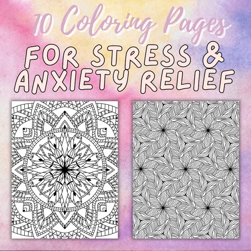 10 Coloring Pages For Stress Relief